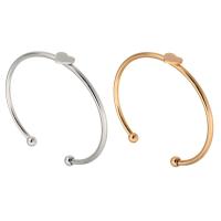 316 Stainless Steel Cuff Bangle, Round, Vacuum Plating, fashion jewelry & for woman, more colors for choice, 65x55mm, 10PCs/Lot, Sold By Lot