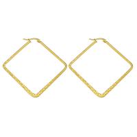 Stainless Steel Hoop Earring, 316 Stainless Steel,  Square, Vacuum Plating, 6 pieces & fashion jewelry & for woman, golden, 59x60x2mm, 5Sets/Lot, Sold By Lot