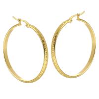 Stainless Steel Hoop Earring, 316 Stainless Steel, Vacuum Plating, 6 pieces & fashion jewelry & for woman, golden, 3x43x40mm, 5Sets/Lot, Sold By Lot