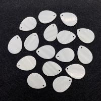 Shell Pendants, Freshwater Shell, Teardrop, fashion jewelry & DIY, white, 18x25mm, Sold By PC