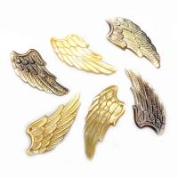 Shell Pendants, Natural Seashell, Wing Shape, fashion jewelry & DIY & double-hole, more colors for choice, 14x34mm, Sold By PC
