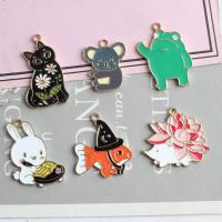 Tibetan Style Enamel Pendants, Animal, fashion jewelry & DIY & different size for choice & different styles for choice, more colors for choice, 50PCs/Bag, Sold By Bag