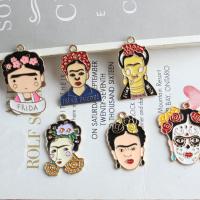 Tibetan Style Enamel Pendants, fashion jewelry & DIY & different size for choice & different styles for choice, more colors for choice, 50PCs/Bag, Sold By Bag