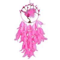 Mode Dreamcatcher, plume, avec bois & fer, fait à la main, pour femme, rose, 150x600mm, Vendu par PC