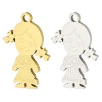 Stainless Steel Pendants 304 Stainless Steel Girl Galvanic plating fashion jewelry Approx 1mm Sold By Bag
