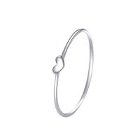 Solidny srebrny pierścień, 925 Srebro, Serce, Platerowane platyną, różnej wielkości do wyboru & dla kobiety, oryginalny kolor, sprzedane przez PC