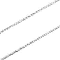 925 Sterling Silver Chains, platinum plated, different size for choice, original color, Sold By m