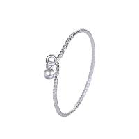 Solidny srebrny pierścień, 925 Srebro, Platerowane platyną, różnej wielkości do wyboru & dla kobiety, oryginalny kolor, sprzedane przez PC