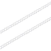 925 Sterling Silver Extender Chain, platinum plated, original color, 2.50mm, Sold By m