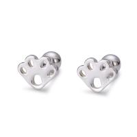 925 Sterling Silver Stud Earrings silver color plated for woman & hollow silver color Sold By PC