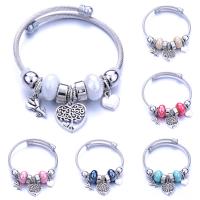 European Bracelet, Tibetan Style, with Crystal, plated, adjustable & for woman & hollow, more colors for choice, 60mm, Sold By PC