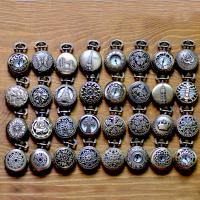 Relógio de bolso da moda , liga de zinco, banhado cor bronze antigo, impermeável & Varios pares a sua escolha, 27mm, 10PCs/Lot, vendido por Lot