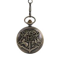 Pocket Watch, Tibetan Style, with Plastic, antique brass color plated, waterproofless & Unisex, 46x14mm, Length:Approx 16.92 Inch, 10PCs/Lot, Sold By Lot