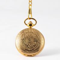 Pocket Watch, Tibetan Style, gold color plated, waterproofless & Unisex, 46x15mm, Length:Approx 16.92 Inch, 10PCs/Lot, Sold By Lot