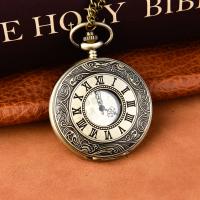Pocket Watch, Tibetan Style, with Plastic, antique brass color plated, Life water resistant & Unisex & different styles for choice, 46x15mm, Length:Approx 16.92 Inch, 10PCs/Lot, Sold By Lot