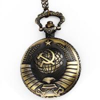 Pocket Watch, Tibetan Style, antique brass color plated, waterproofless & Unisex, 37x4mm, Length:Approx 16.92 Inch, 10PCs/Lot, Sold By Lot