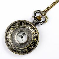 Pocket Watch, Tibetan Style, with Plastic, antique brass color plated, waterproofless & Unisex, more colors for choice, 46x15mm, Length:Approx 16.92 Inch, 10PCs/Lot, Sold By Lot