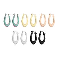 Acier inoxydable Levier Retour Earring, Acier inoxydable 304, bijoux de mode & pour femme, plus de couleurs à choisir, 18*25*4mm, Vendu par paire