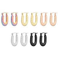Stainless Steel Lever Back Earring, 304 Stainless Steel, Vacuum Ion Plating, fashion jewelry & for woman, more colors for choice, 16*22*3mm, Sold By Pair