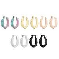 Stainless Steel Hoop Earring, 304 Stainless Steel, Vacuum Ion Plating, fashion jewelry & for woman, more colors for choice, 20*21*3.5mm, Sold By Pair