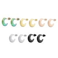 Stainless Steel Stud Earrings, 304 Stainless Steel, Vacuum Ion Plating, fashion jewelry & for woman, more colors for choice, 20*15*4mm, Sold By Pair
