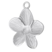 Stainless Steel Flower Pendant, 316 Stainless Steel, DIY, original color, 23*30*3mm, Hole:Approx 2.5mm, Sold By PC