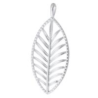 Stainless Steel Pendants, 316 Stainless Steel, Leaf, DIY & hollow, original color, 24*52*2.5mm, Hole:Approx 3mm, Sold By PC