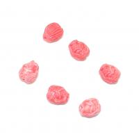 Natūralus Pink Shell karoliukai, Queen Conch Shell, Undinė, Bižuterijos & Pasidaryk pats, 11x13mm, Pardavė PC