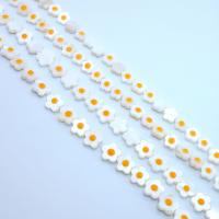 Natural Freshwater Shell Beads Plum Blossom Carved fashion jewelry & DIY  & enamel 8mmu300110mm Length 38 cm Sold By PC