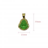 Fashion Lampwork Pendants with 316 Stainless Steel Buddha Vacuum Ion Plating Unisex Sold By PC