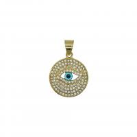 Evil Eye Pendants 316 Stainless Steel Vacuum Ion Plating Unisex & with rhinestone Sold By PC