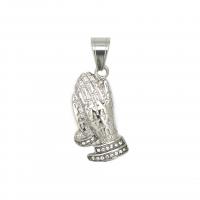 Stainless Steel Pendants 316 Stainless Steel Vacuum Ion Plating Unisex & with rhinestone Sold By PC