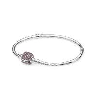 European Bracelet Chain, 925 sterling zilver, met Cubic Zirconia, verschillende lengte voor keuze & verschillende stijlen voor de keuze & voor vrouw, meer kleuren voor de keuze, Verkocht door PC