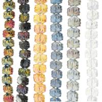 Kristall-Perlen, Kristall, Blume, plattiert, DIY, mehrere Farben vorhanden, 10x14x6mm, verkauft per ca. 25 ZollInch Strang