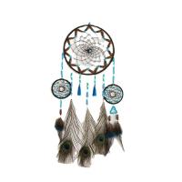 Fashion Dream Catcher Feather with Cotton Thread & Wood handmade hanging mixed colors Sold By PC