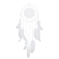 Мода Dreamcatcher, перья, с Хлопковая нить & Железо, Связанный вручную, Висит, белый, 200x800mm, продается PC