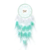 Fashion Dream Catcher Feather with Velveteen & Iron handmade hanging green Sold By PC