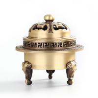 Brass Incense Burner, half handmade, for home and office & durable, nickel, lead & cadmium free, 120x120mm, Sold By PC