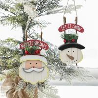 Wood Christmas Hanging Ornaments brushwork & Christmas jewelry Sold By PC