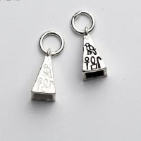 925 Sterling Silver Pendant, Conical, plated, more colors for choice, 6x6mm, Sold By PC