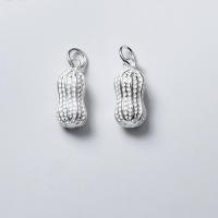 925 Sterling Silver Pendant Peanut silver color plated silver color Sold By PC