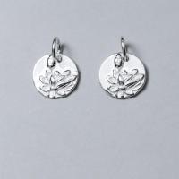 925 Sterling Silver Pendant plated 12mm Sold By PC