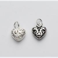 925 Sterling Silver Pendant, Heart, plated, different size for choice & hollow, more colors for choice, Sold By PC