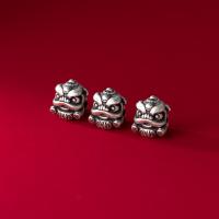 925 Sterling Silver Beads, Fabulous Wild Beast, polished, original color, 15x13mm, Sold By PC