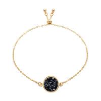 Crystal Bracelets Zinc Alloy with Crystal with 4.3inch extender chain Flat Round plated fashion jewelry & for woman Length Approx 4.3 Inch Sold By PC