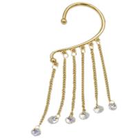 Fashion Earring Cuff and Wraps Zinc Alloy plated for woman & with rhinestone Sold By PC