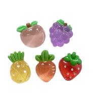 Mobiltelefon DIY Kit, Harts, frukt, handgjord, olika stilar för val, flerfärgad, 100PC/Lot, Säljs av Lot