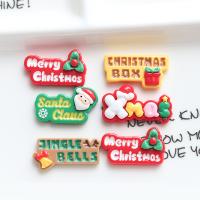 Mobile Phone DIY Decoration, Resin, epoxy gel, Christmas Design & different styles for choice, multi-colored, 16x32mm, 100PCs/Lot, Sold By Lot