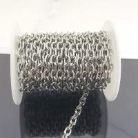 Stainless Steel Oval Chain 304 Stainless Steel DIY original color Sold By Lot