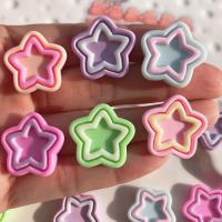 Mobile Phone DIY Decoration, Resin, Star, more colors for choice, 22x22mm, 20PCs/Lot, Sold By Lot